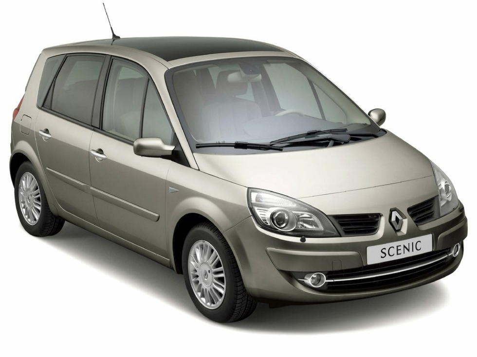 Коврики текстильные "Классик" для Renault Scenic II (хэтчбек 5 дв) 2006 - 2009, темно-серые, 4шт.