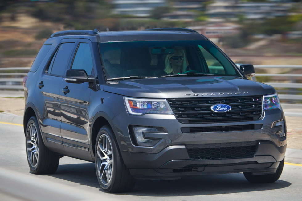 Коврики текстильные "Стандарт" для Ford Explorer V (suv / U502) 2014 - 2018, черные, 5шт.