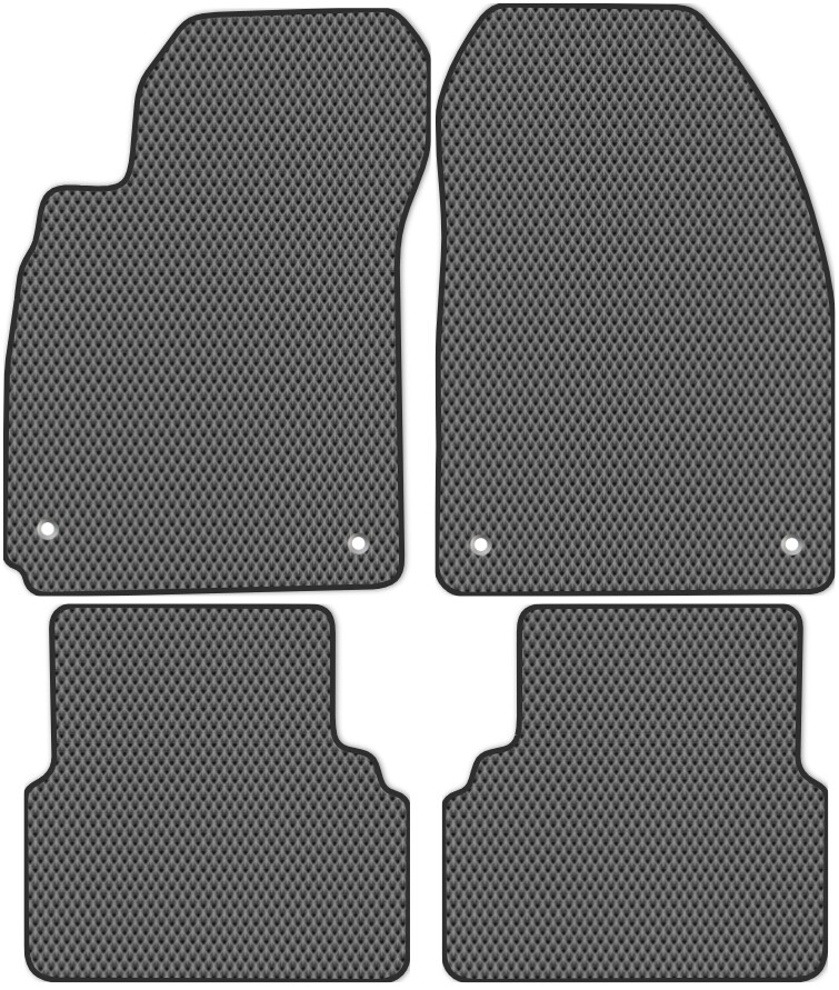 Коврики ЭВА "EVA сота" для Saab 9.3 (седан) 2002 - 2007, серые, 4шт.