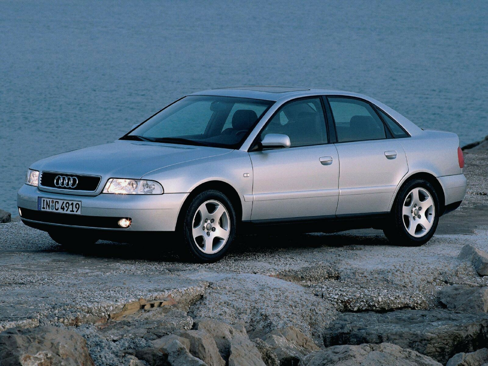 Коврики текстильные "Премиум" для Audi A4 (B5) 1995 - 2000, темно-серые, 4шт.