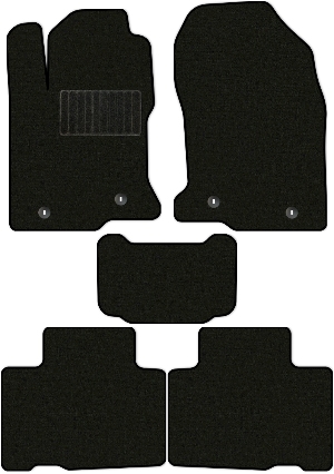 Коврики "Стандарт" в салон Lexus NX200t (suv / AGZ15) 2014 - 2017, черные 5шт.