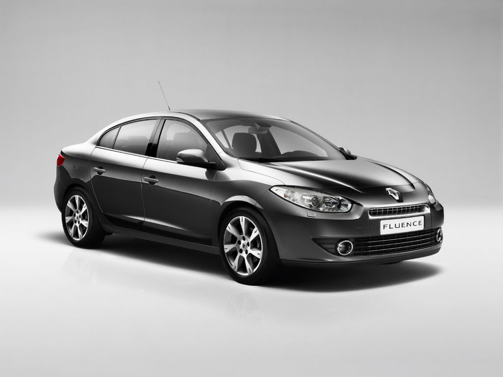 Коврики текстильные "Премиум+" для Renault Fluence (седан) 2009 - 2013, черные, 5шт.