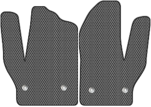 Коврики "EVA ромб" в салон ГАЗ ГАЗель NN I (грузовой фургон / 220) 2019 - Н.В., серые 2шт.
