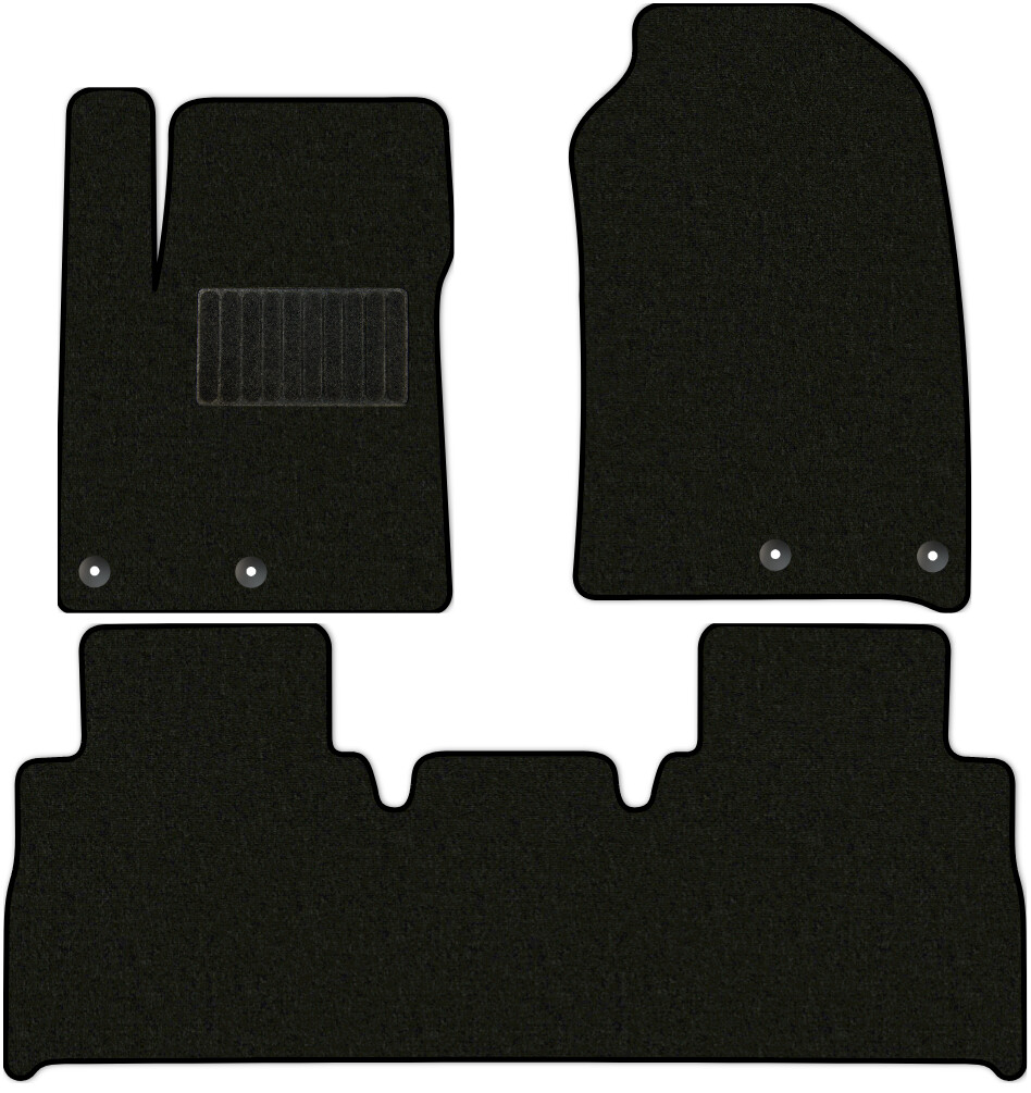 Коврики текстильные "Стандарт" для Jetour T2 I (suv / Voyage) 2024 - Н.В., черные, 3шт.