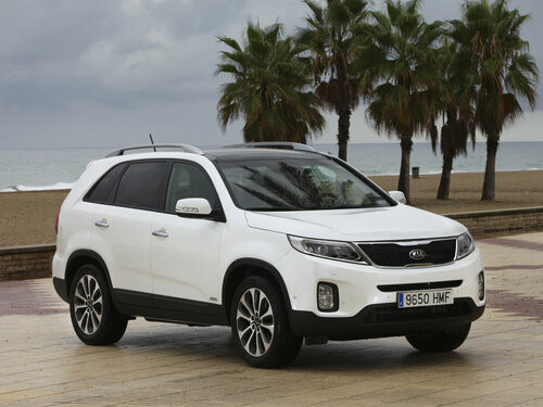 Коврики текстильные "Премиум+" для Kia Sorento II (suv / XM) 2012 - 2021, черные, 5шт.