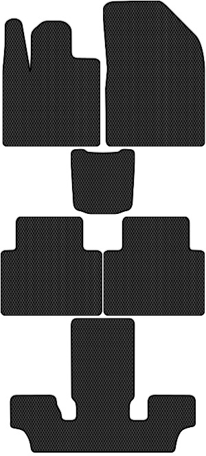 Коврики "EVA сота" в салон EXEED VX I (suv / 3й рестайлинг) 2023 - Н.В., черные 6шт.