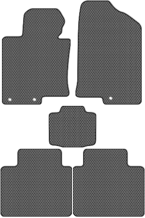 Коврики "EVA сота" в салон Kia Optima III (седан / TF) 2013 - 2016, серые 5шт.